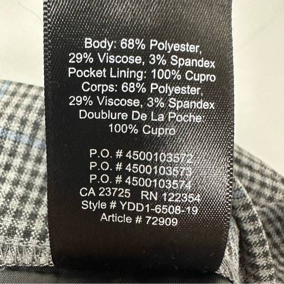 Aritzia Babaton check pull on pant Size 6 Career Office Classiccore washable - Picture 4 of 12